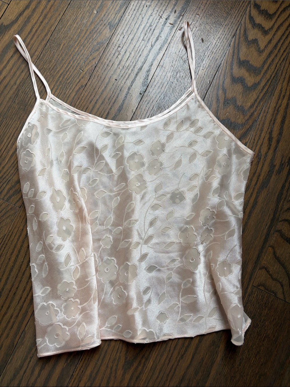 Sheer floral tank top vintage